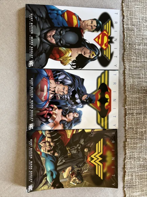 DC TRINITY VOLS 1, 2, and 3 TPB COMPLETE SET - Batman, Superman, Wonder Woman