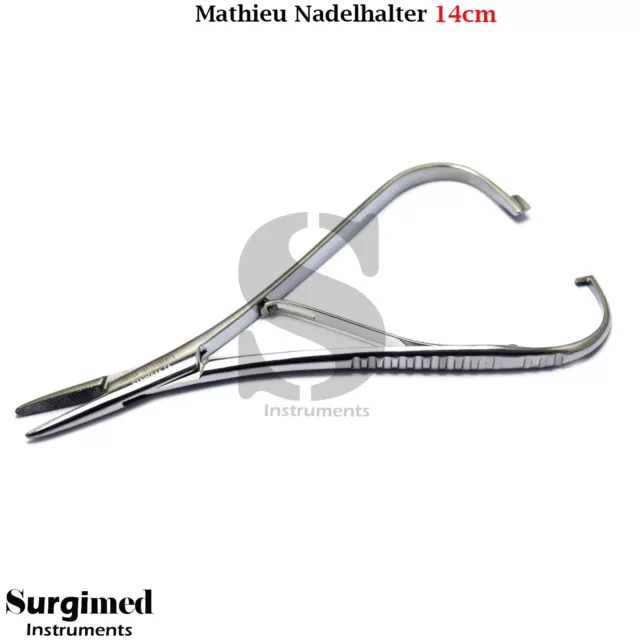 Mathieu nach Nadelhalter 14cm Ligaturen KFO Zangen Naht Chirurgischer Edelstahl 3