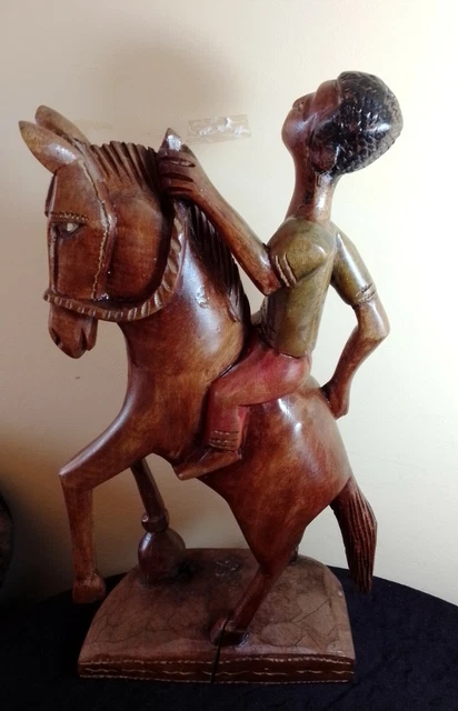 Sudamerica.jinete 42 Cm.madera 3