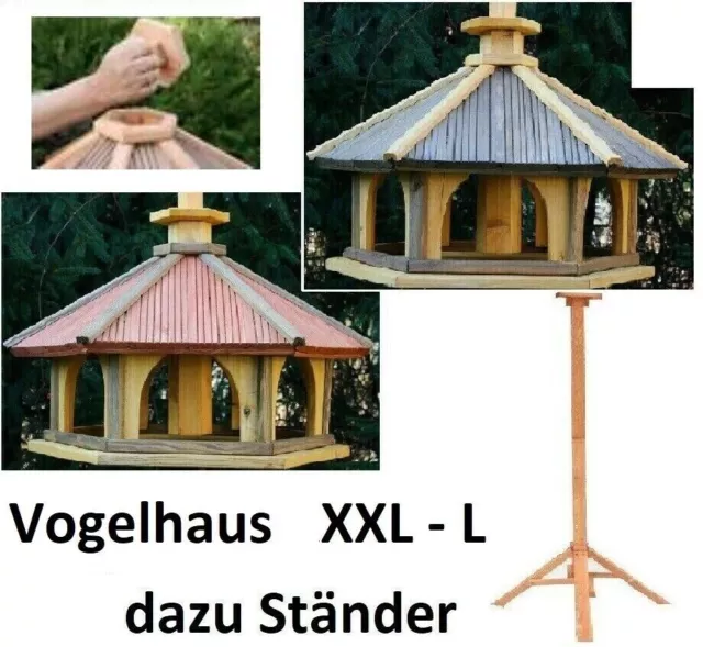 Vogelhaus mit Einsatz zum Füttern XXL-L ,Vogelhäuschen,Futtersilo,Vogelstation