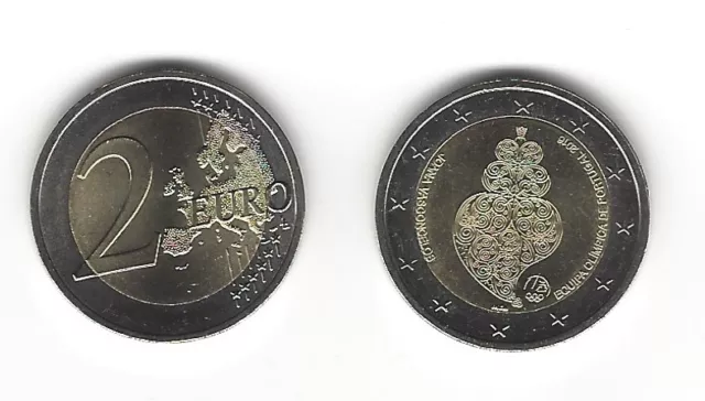2 Euro Gedenkmünze 2016 aus Portugal, olympisches Team Rio, bankfrisch, bfr