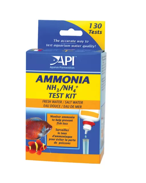 API Liquid Ammonia Test Kit Set Freshwater & Marine Aquarium Tank NH3 NH4