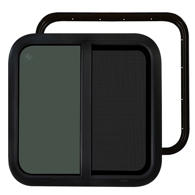 RV WINDOW 24&W x 22"H Horizontal Slider Replacement With Trim Ring RV