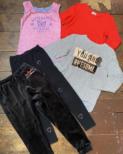 Pacchetto leggings jogger next M&S per ragazze età 7-8 anni maniche lunghe