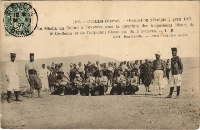 CPA AK MAROC Oudjda - La Mhella du Sultan a l'Exercice (1083481)