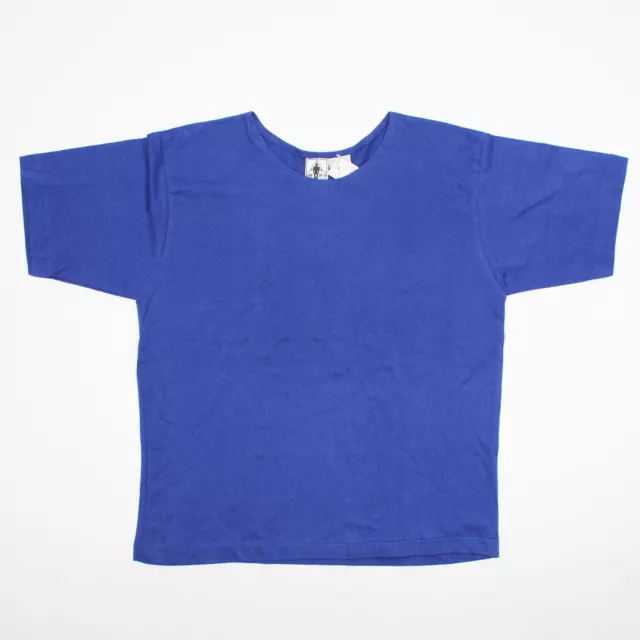 Vintage Mervyn's Blank Shirt Adult Medium Blue Single Stitch Cotton 80s Unisex
