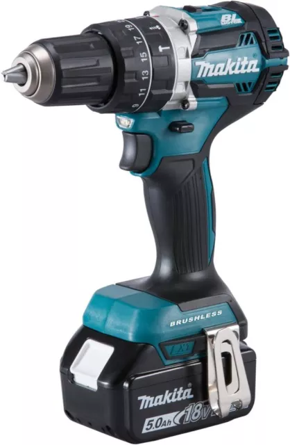 MAKITA Akku-Schlagbohrschrauber DHP484RTJ, 2x5,0Ah Akku, DC18RC