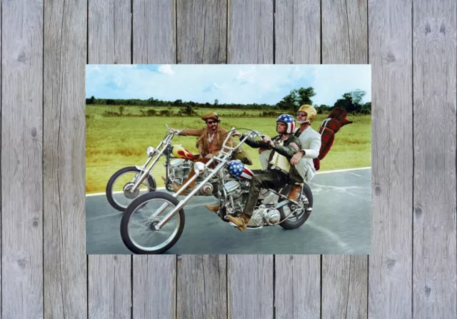 EASY RIDER FONDA HOPPER NICHOLSON ON HARLEY MOTORCYCLE POSTER PRINT COLOR 36x54