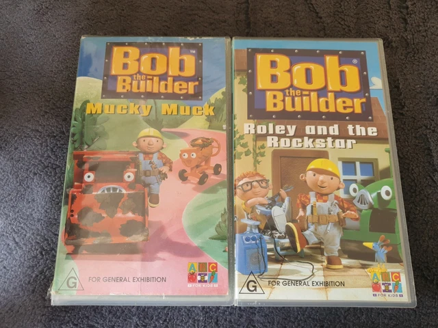 BOB the BUILDER x 2 ABC for KIDS 2000 VHS  Mucky muck, Roley and the rockstar
