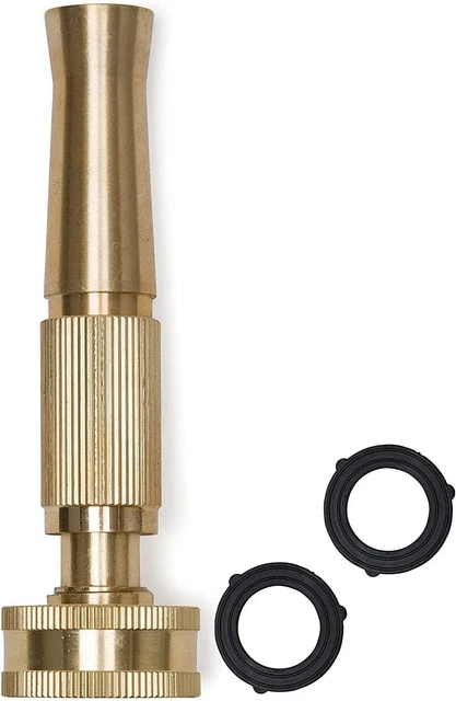 Morvat Solid Brass Heavy Duty Twist Brass Garden Hose Nozzle