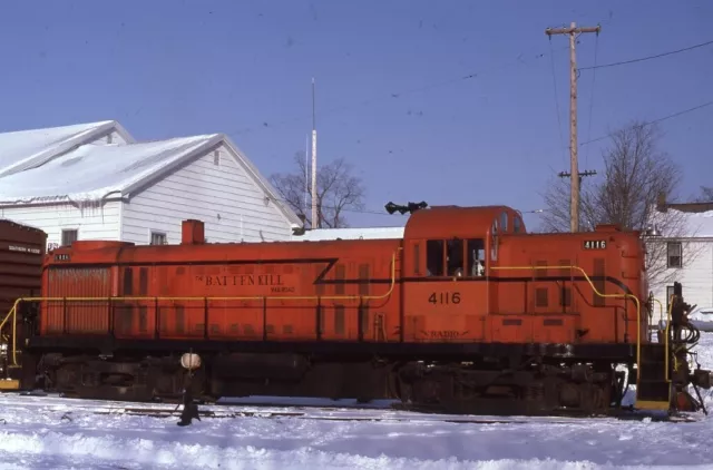 BATTENKILL Railroad Train Locomotive 4116 GREENWICH NY Original 1983 Photo Slide