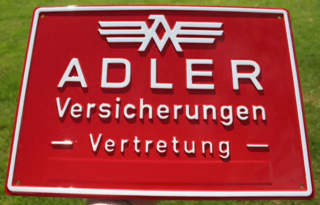 Blechschild Adler Versicherung / Vertretung - kein Emailleschild