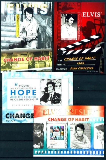 Mikronesien Micronesia 2009 - Elvis Presley - Film Change of Habit Block 176-179