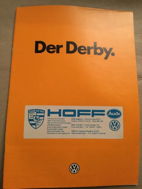 VW Derby Car Brochure - August 1980 - In German