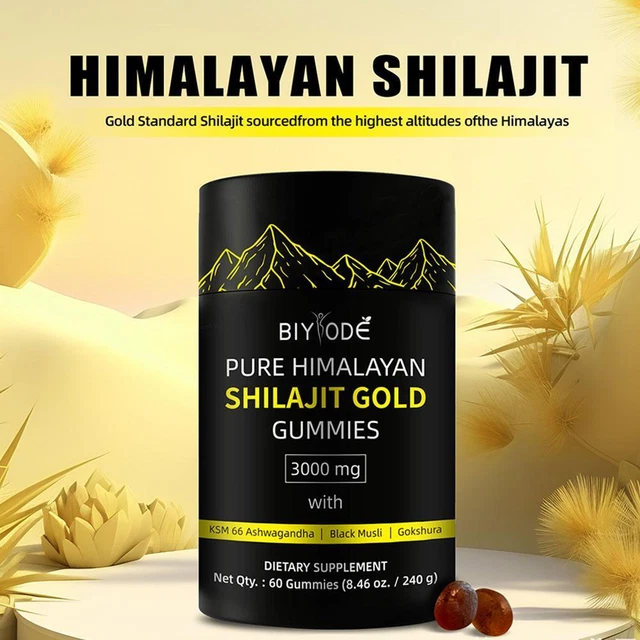 PURE HIMALAYAN SHILAJIT Gold Gummies with Black Seed Oil 60 Gummies HOT ...