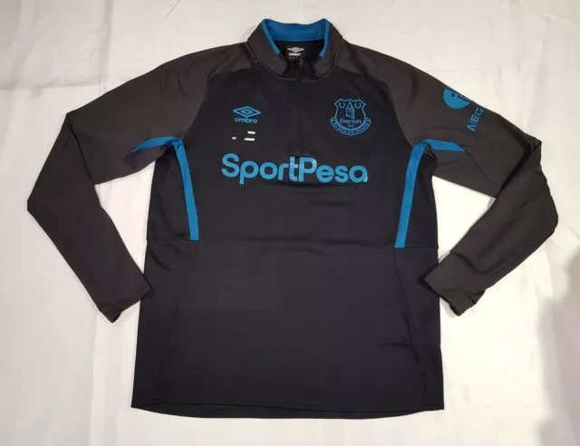 Umbro Everton Football Size L Large Mens Black Training Top 2017 Shirt Jersey