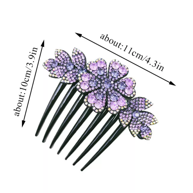 Flower Wedding Hair Pins Bridesmaid Crystal Diamante Pearls Bridal Clips Comb 2