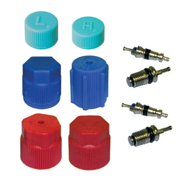 Set Tappi Universali Per Porta Di Ricarica Aria Condizionata Auto - 5 Pezzi ID13mm + 5 Pezzi ID16mm