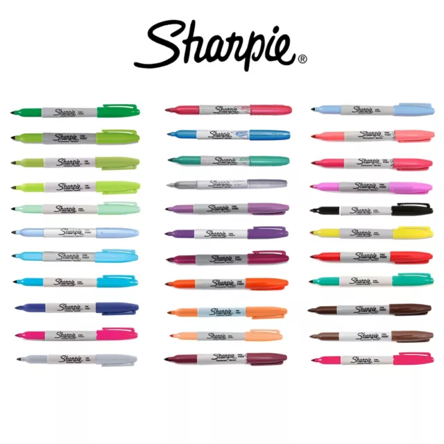 Sharpie Fine Point Permanent Marker Pens Bold Lines Vibrant Colours Stocked