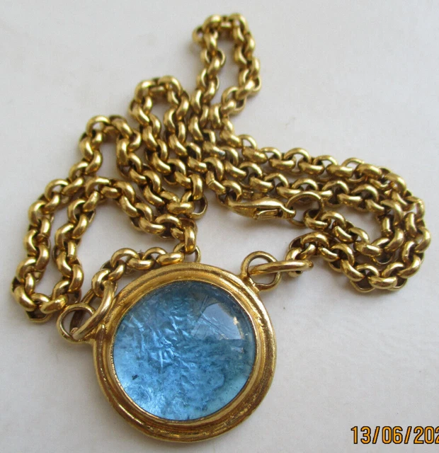 Collier Vintage Pendentif Verre Vert – Bijou Fantaisie Alliage, Longueur 41-45 Cm