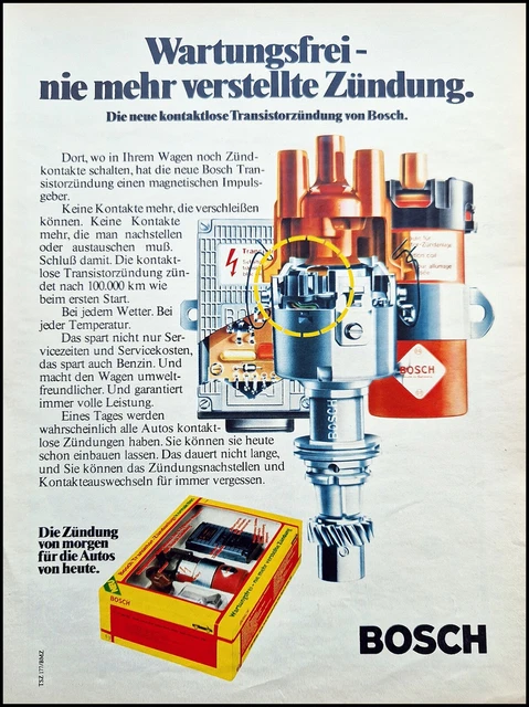 BOSCH TRANSISTOR IGNITION, original advertisement from 1977 £5.68 ...