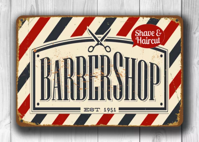 Barber sign Barber signs Barber shop sign Barber shop signs Vintage barber 12x8"