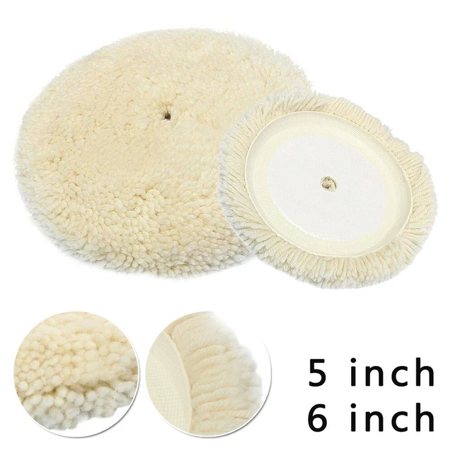 5 6 Inch Wool Polishing Pads Buffer Pad Buffing Pads For Cars Polisher White