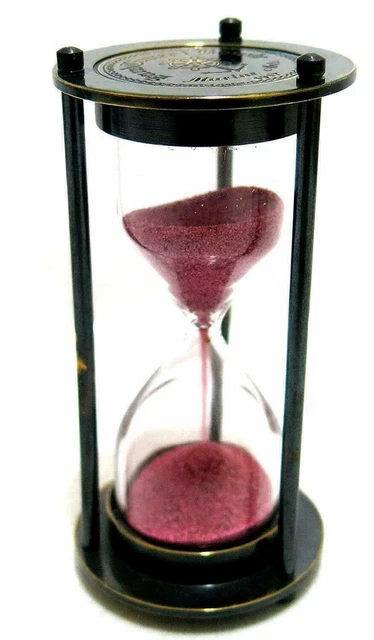 Antique Hourglass Sand timer 1 Minute Brass Nautical Vintage Collectibles,Gift