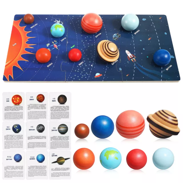 Solar System Toy Solar System Puzzle Solar System Model Planet Toy Wood Space