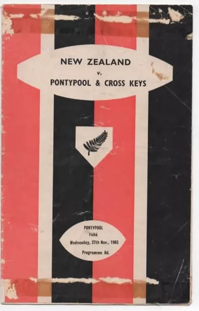 Nov 63 PONTYPOOL & CROSSKEYS v NEW ZEALAND