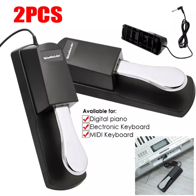 2PCS Universal Sustain Pedal for Yamaha Electronic Keyboards and Digital Pianos