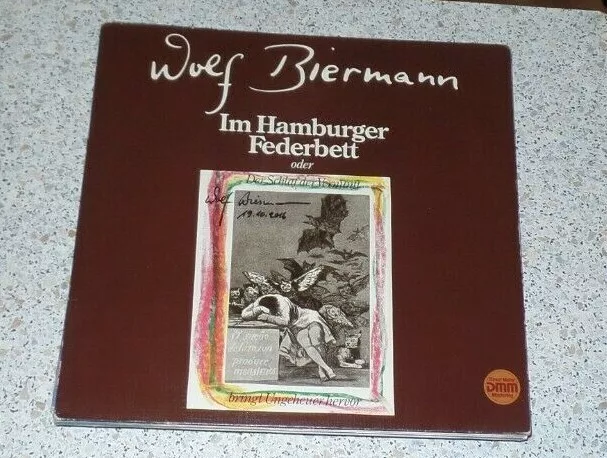 WOLF BIERMANN, original signed Vinyl *Im Hamburger Federbett* + LP (L2M)