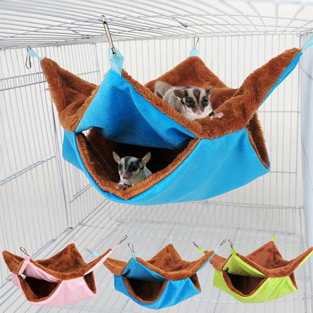 Two-Tier Haustier Hamster Vogel Hängend Schaukel Hängematte Ratte Maus Käfig ☀
