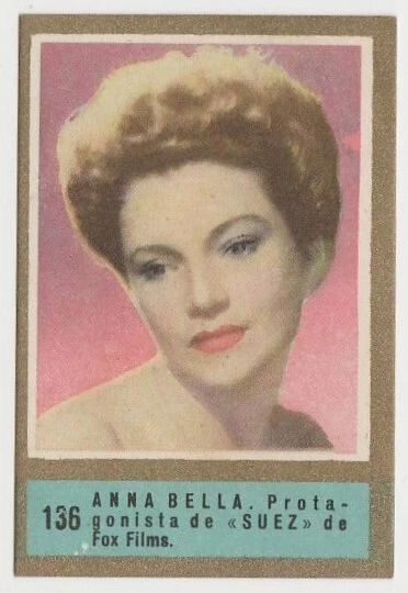 Annabella 1952 Fernando Fuentes Tobacco Card #136 Fedora Film Star E5