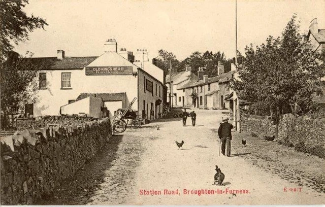 CARTE POSTALE IMPRIMÉE De Gare Road, BroughtonInFurness, Lancashire