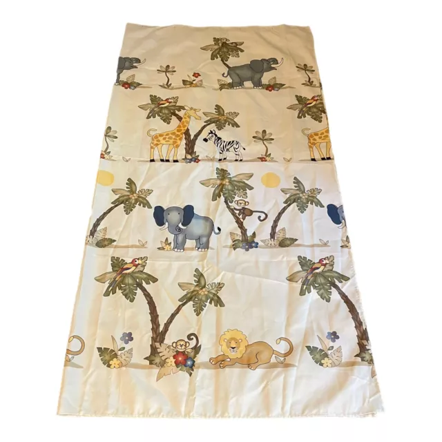 Home Trends Kids Safari Jungle Elephant Tiger Monkey Print Shower Curtain 70"