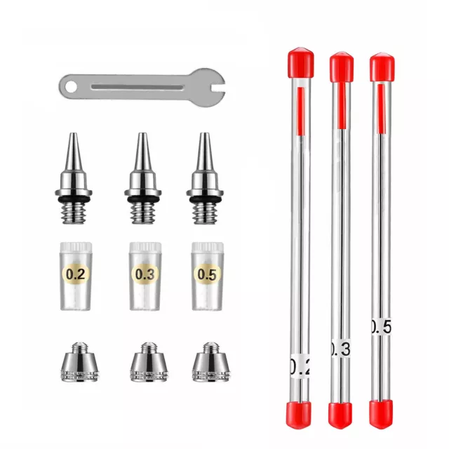 For Airbrushes Spray Gun Stainless Steel Airbrush Nozzle Needle Accessories