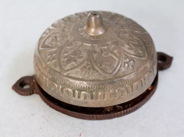 Antique CONNELL'S Bronze & Cast Iron Ornate Door Bell 1874