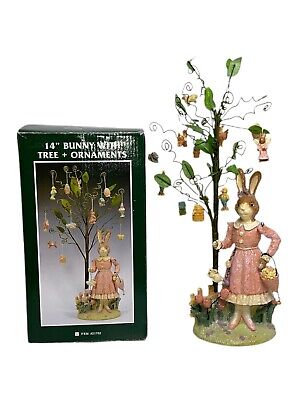 Pastel Easter Tree Decoration Bunny With Ornaments 14”