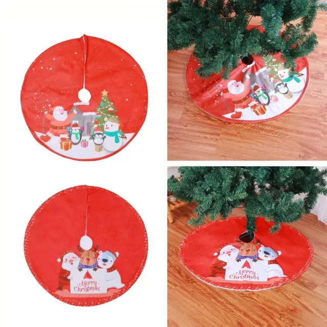 Tapis de sol de Noël décoration ornementale pour arbre de Noël avec tablier d