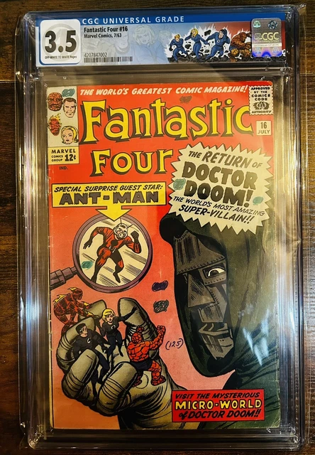 Fantastic Four 16 - Cgc 3.5 - Early Doctor Doom - 1St Ant-Man Crossover (1963)