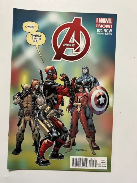 AVENGERS #24 | Marvel | Feb 2014 | Vol 5 | Carlo Barberi Deadpool Twerk Variant