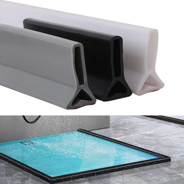 Accesorios de barrera de agua a estrenar baño silicona transparente/gris/negro/blanco