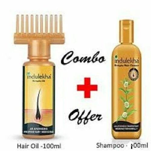 Indulekha Bringha Ayurvedico Anti Capelli Fall Shampoo100 ML + Olio 100ml