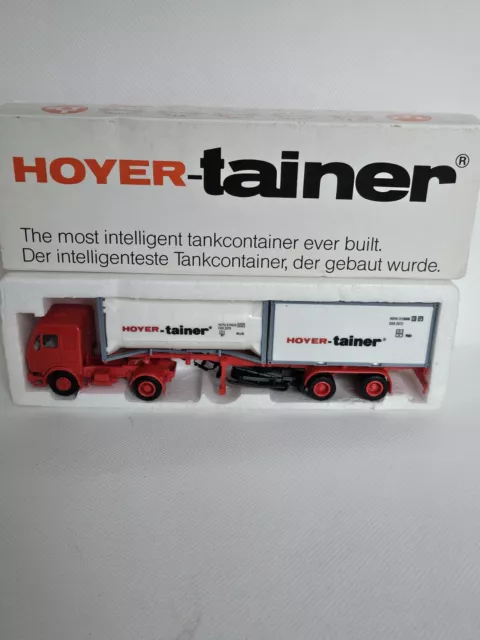 Herpa Mercedes Hoyer Tainer Lkw 1:87 in OVP für H0 - Sattelzug Tankcontainer