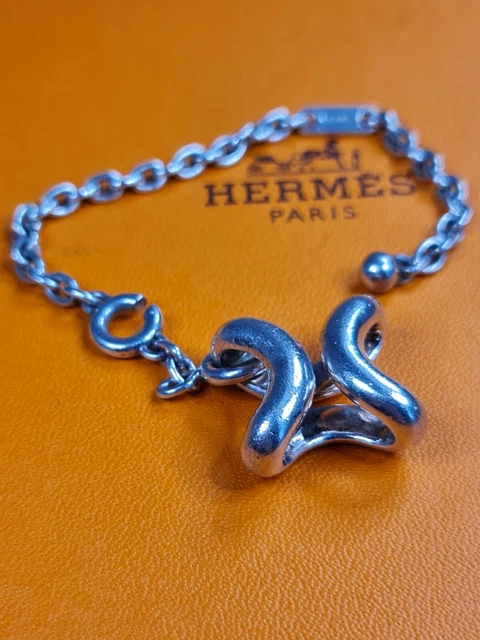 Porte-clés Hermès En Argent 925 - Occasion Très Bon état, Bijou De Marque Français