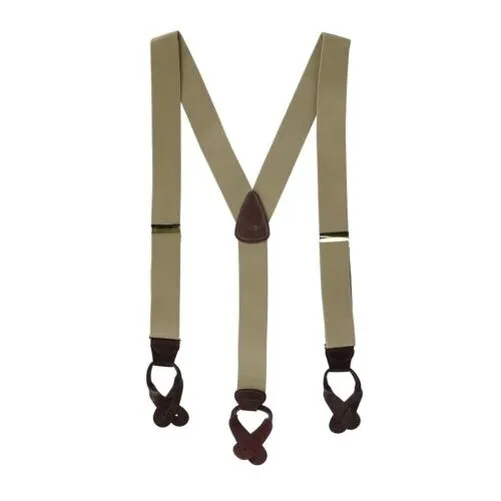 New CTM Men's Elastic Button End Suspenders