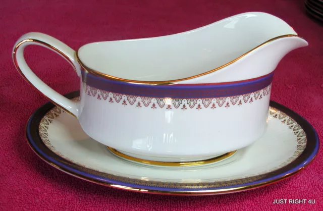 Paragon (Sandringham - Blue) GRAVY BOWL & PLATE  Exc