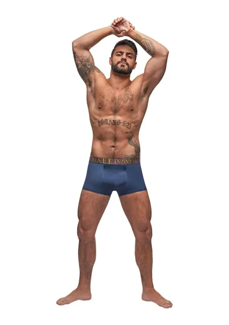 Boxer Coscia Blu S - XL Designer Pantaloni Sexy Elegante Blu Caldo