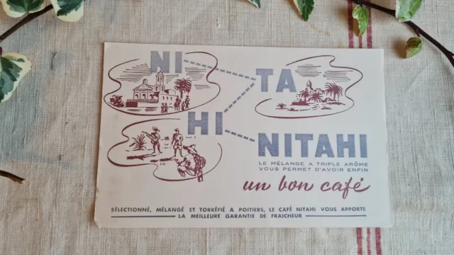 Ancien Buvard Publicitaire Cafe Nitahi